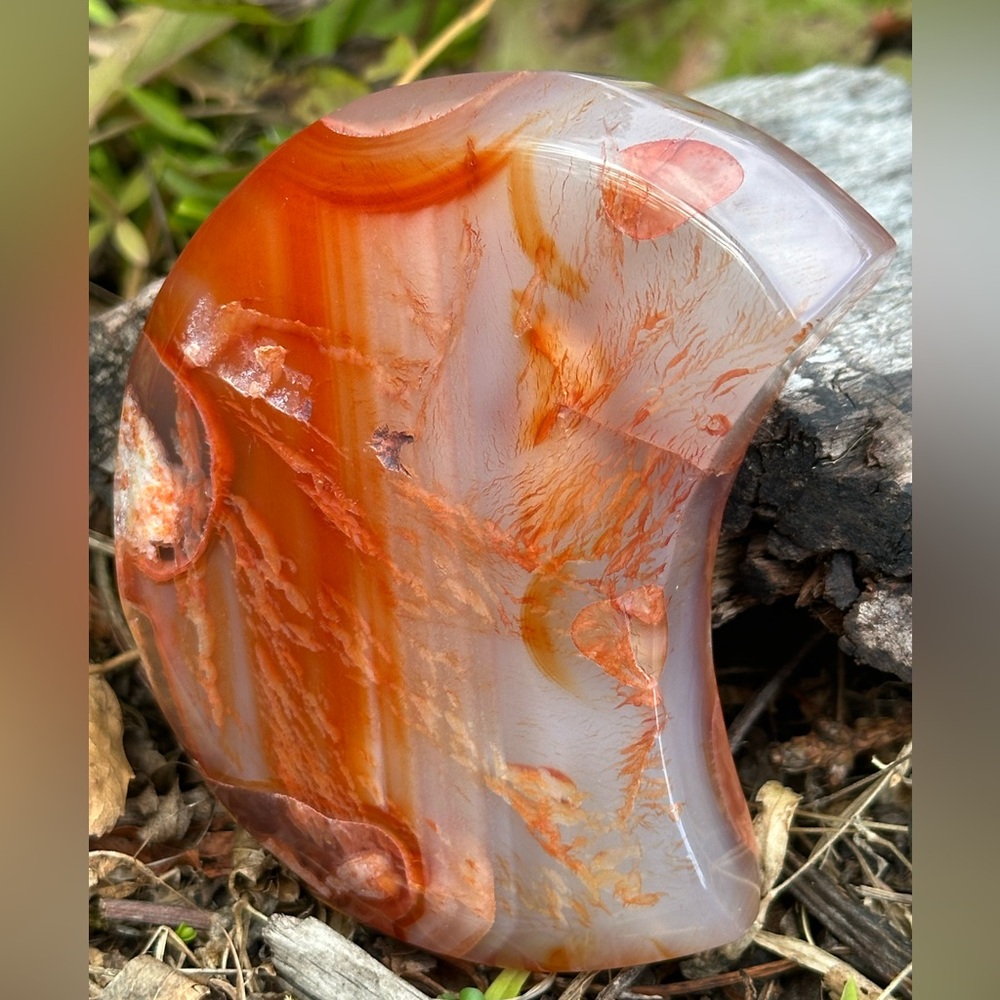 Carnelian Crescent Moon